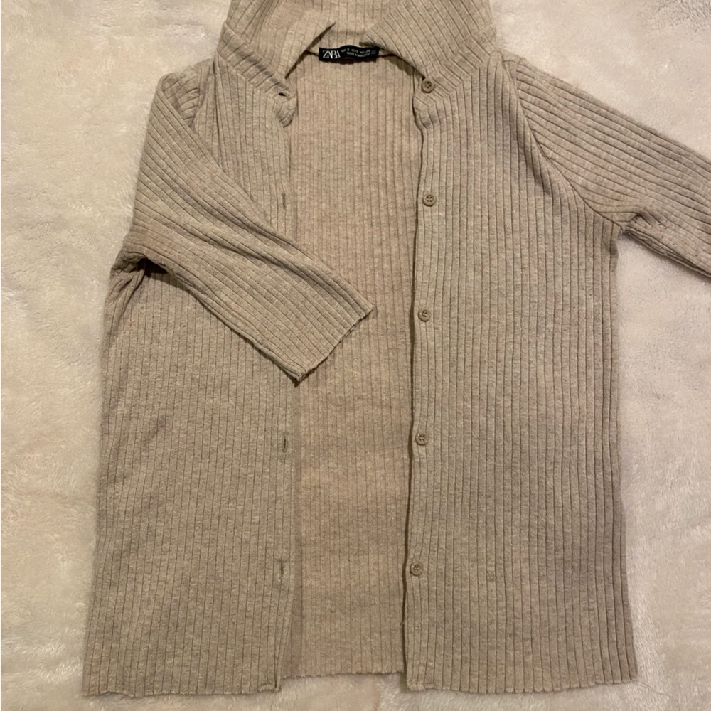 Zara quarter sleeve knit sweater